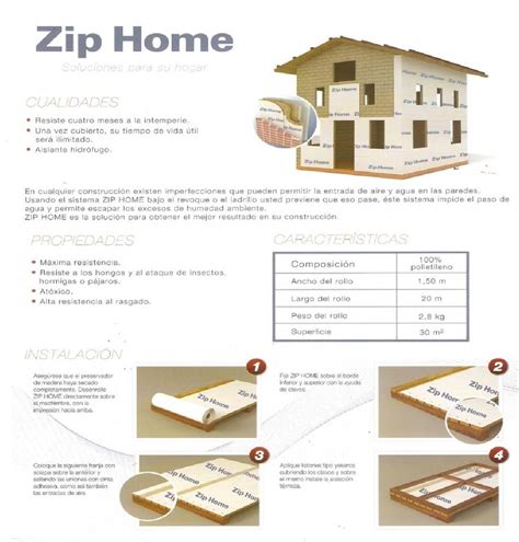 Aislante Hidrofugo Zip Home X 30 M2 No Wichi No Tyvek