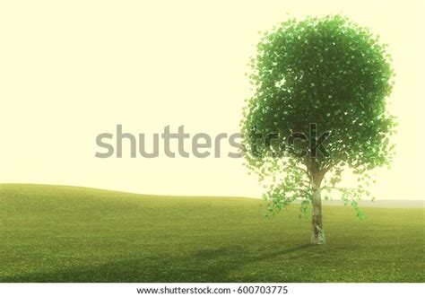 Landscape Panorama Magic Tree Wallpaper Desktop Stock Illustration ...