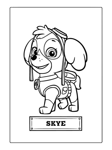 Skye Paw Patrol Kleurplaat Gratis Printen