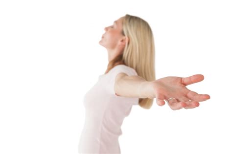 Premium Photo Side View Of Woman Stretching Hands