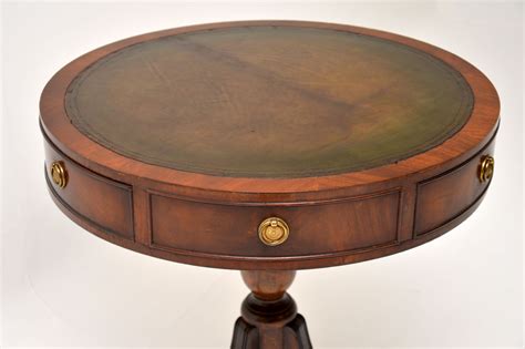 Antique Regency Style Mahogany Leather Drum Table Marylebone Antiques