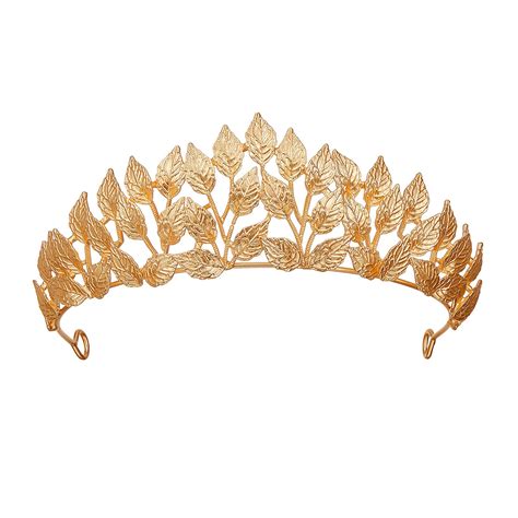 AW BRIDAL Gold Leaf Crown Headband | Greek Goddess Wedding Tiaras for ...