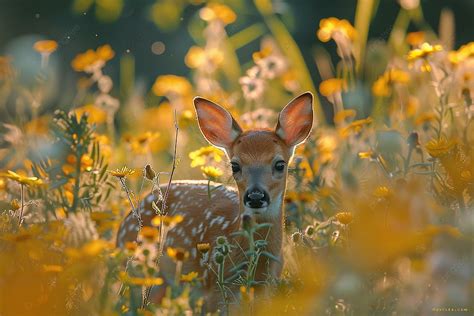 Floral Fables Baby Animals Weave Stories In A Spring Meadow Background ...