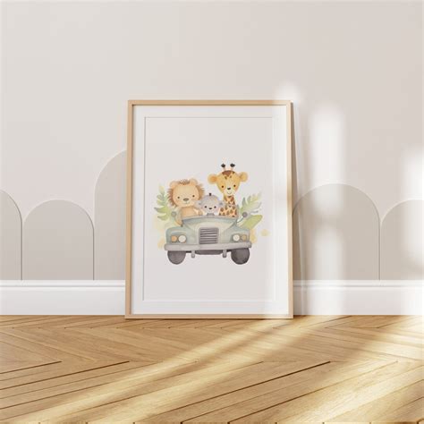 Safari Animals in Jeep Safari Nursery Decor Nursery Safari - Etsy