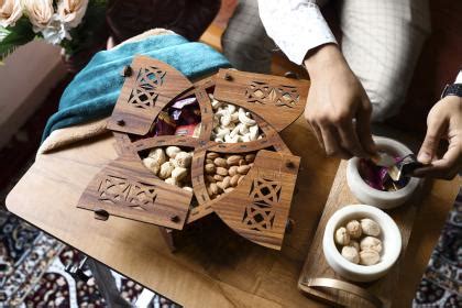 Woodonick Dry Fruit Storage Box Hand Carved Wood Dry Fruit Box Serving