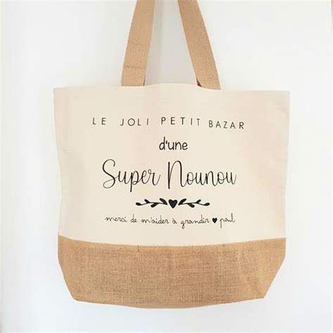 Cabas Le Petit Bazar D Une Super Nounou Merci De M Aider Etsy