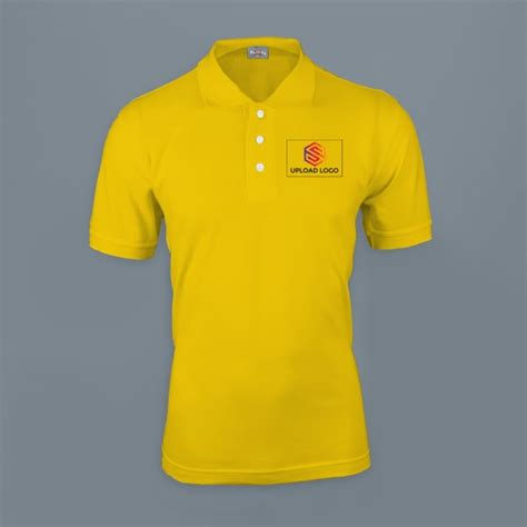 Ruffty Solids Cotton Polo T Shirt For Men Sunflower Gift Send