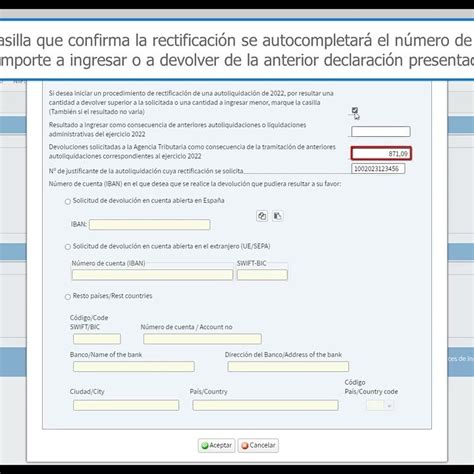 Cómo presentar una solicitud de rectificación de la autoliquidación 303