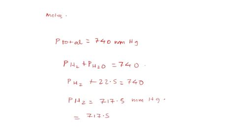 Solved Hydrogen Produced From A Hydrolysis Reaction Was Collected Over