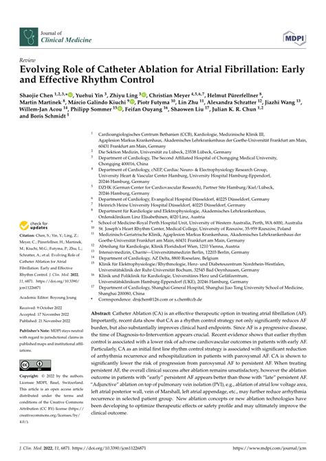 Pdf Evolving Role Of Catheter Ablation For Atrial Fibrillation Early