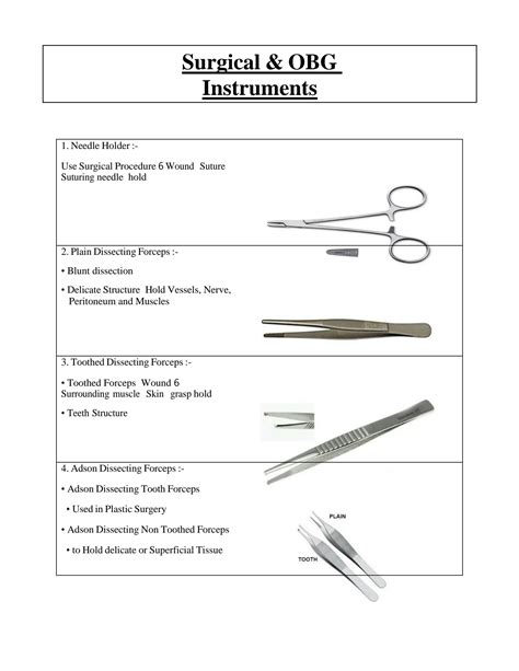 SOLUTION: Common Surgical Instruments Used In Operating, 49% OFF