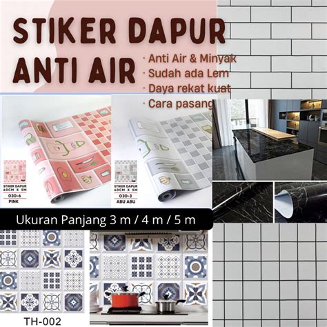 Jual Stiker Dinding Dapur Kamar Mandi Anti Air Minyak Wallpaper