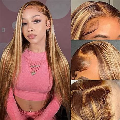 Amazon Ombre Highlight Lace Front Wig Human Hair Pre Plucked 13x6