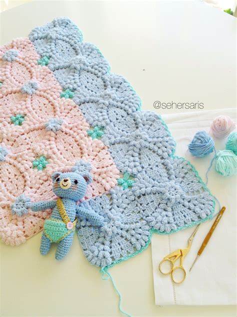 Crochet Blanket ༺ ƬⱤღ Teretegui ༻ Crochet Patterns Pinterest