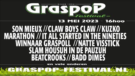 Knallende Line Up Graspop Baflo