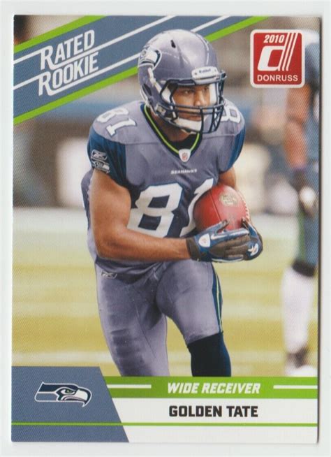 2010 Donruss Rated Rookies 42 Golden Tate Seattle Seahawks EBay