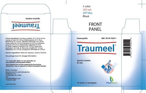 Traumeel: Package Insert / Prescribing Information