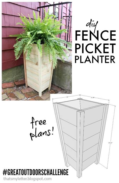 Diy Fence Picket Planter Free Plans I M Wondering What I Could Hide In