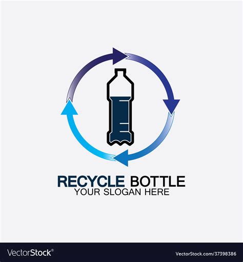 Recycle Plastic Bottle Logo Icon Designbottle Vector Image