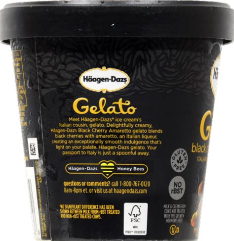 Haagen Dazs Black Cherry Amaretto Gelato 14 Fl Oz Qfc