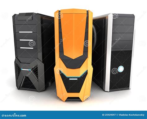 Three Modern Computer Royalty Free Stock Photography - Image: 25929097