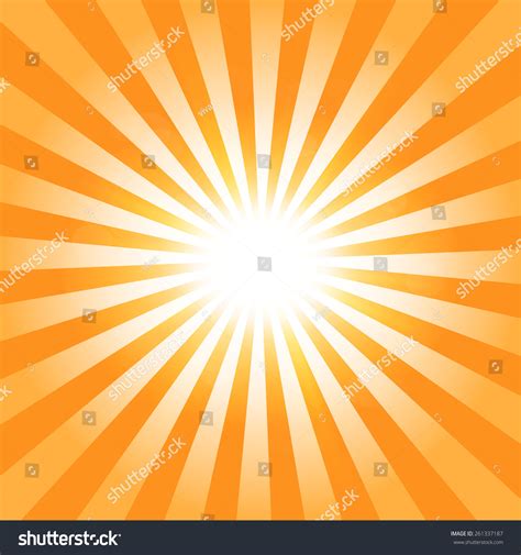 Retro Background Orange Ray Vector Illustration 261337187 Shutterstock