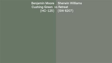 Benjamin Moore Cushing Green Hc Vs Sherwin Williams Retreat Sw