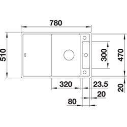 Evier Axia III 45 S Silgranit PuraDur Tartufo Planche frêne 523180 Blanco