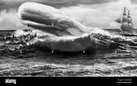 Moby Dick Whale Illustration