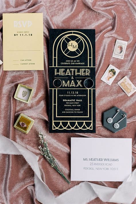 Roaring 20s Wedding Inspiration Glamour And Grace Roaring 20s