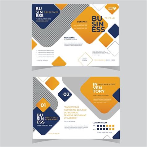 Design De Brochure Trifold Avec Des Formes Lin Aires Mod Le D