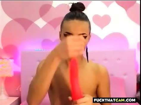 Pink Dildo Deepthroating By A Hot Chick DTD