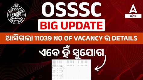 Osssc Upcoming Recruitment Upcoming Odisha Govt Jobs