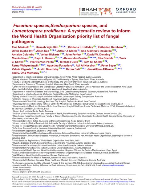 PDF Fusarium Species Scedosporium Species And Lomentospora