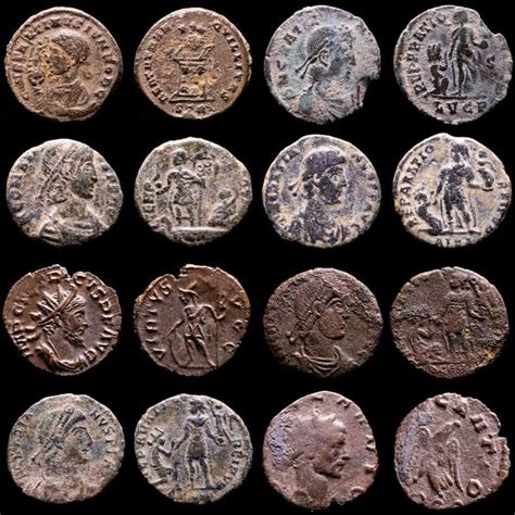 Imperio Romano Lot Comprising Eight 8 AE Coins Antoninianus Follis