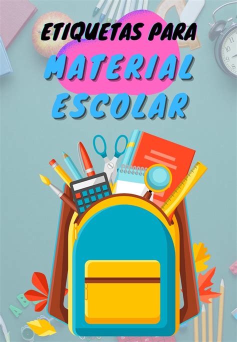 Etiquetas Para Material Escolar Prontas Para Imprimir