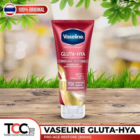 Jual TCC VASELINE GLUTA HYA PRO AGE RESTORE 300ml ORI THAI Shopee