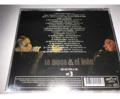 Dalila Leo Mattioli La Diosa Y El Leon Remix Vol 3 Cd Nuevo MercadoLibre