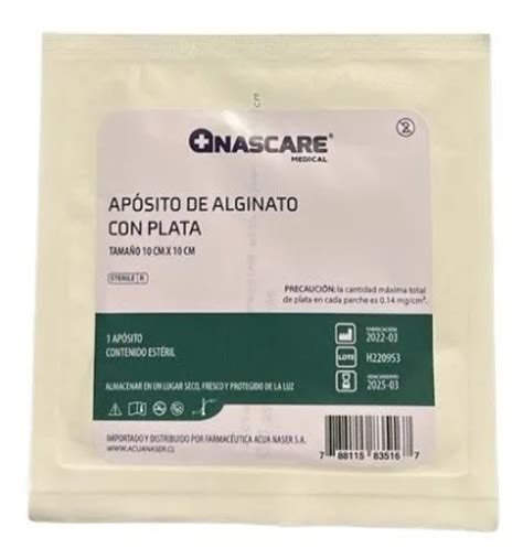 Aposito Alginato De Calcio Con Plata 1010 Pack X5 LUZGOMED