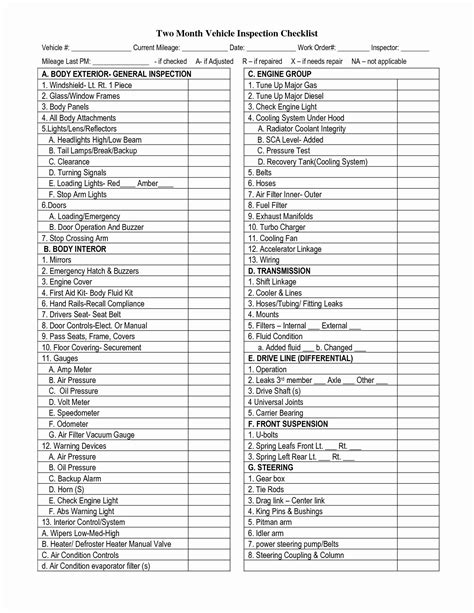 Truck Mounted Crane Inspection Checklist