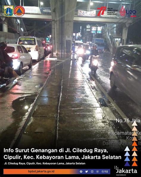 Bpbd Dki Jakarta On Twitter Info Surut Genangan Di Jl Ciledug Raya