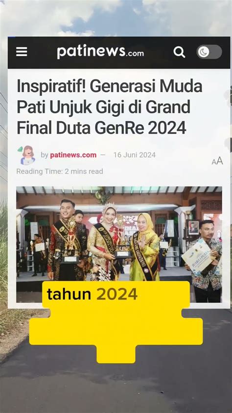 Inspiratif Generasi Muda Pati Unjuk Gigi Di Grand Final Duta GenRe