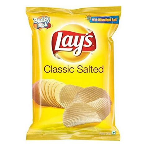 Lays Classic Salted Chips 52g Pack Of 64 Grocery