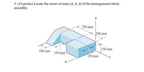 Solved Points Locate The Center Of Mass X Y Z Of Chegg