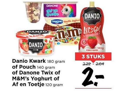 Danio Kwark Of Pouch Of Danone Twix Of M M S Yoghurt Of Af En Toetje