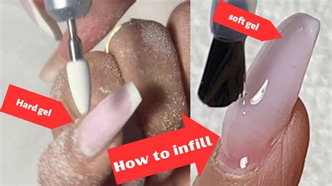 How To Infill The Hard Gel Nails Into Soft Gel Part 1gel Nails Infill