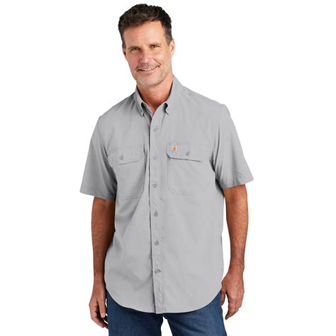 Carhartt 105292 Force Solid Short Sleeve Shirt Steel Full Source