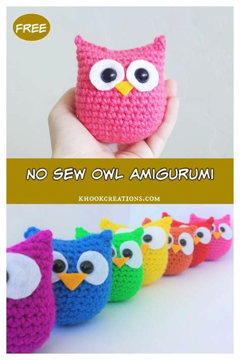 No Sew Owl Amigurumi Free Crochet Pattern Owl Crochet Patterns