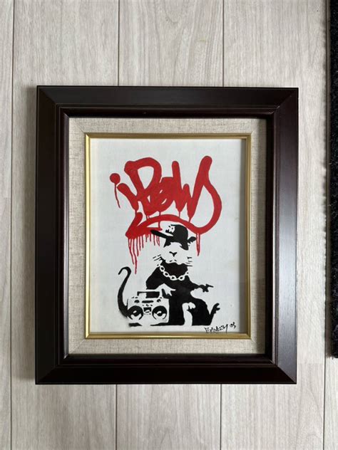 模 バンクシー Banksy 絵画 額装 ネズミ 油絵 鼠 油彩 額 落款あり 油彩画抽象画｜売買されたオークション情報、yahooの商品