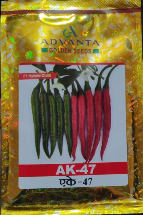 Natural Green Hybrid Chilli Seeds Packaging Type Pouch Packaging